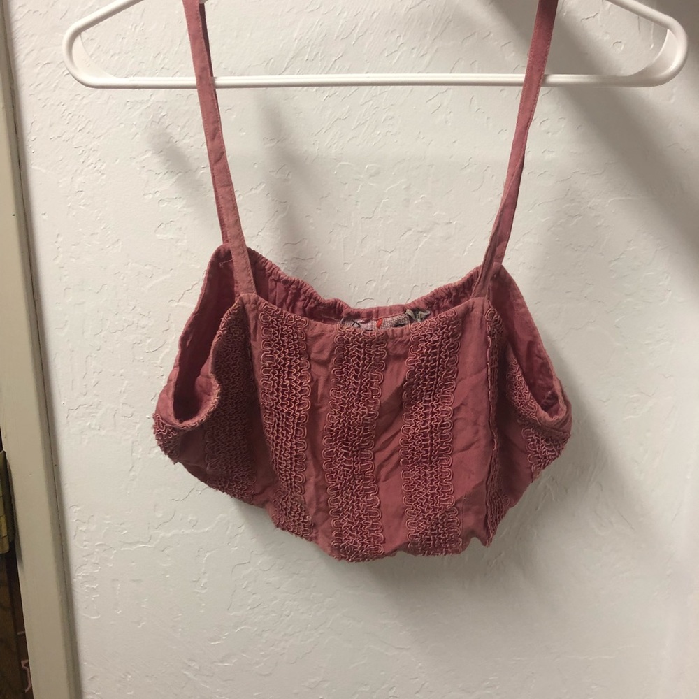 Dusty Link Ruffled Crop Top